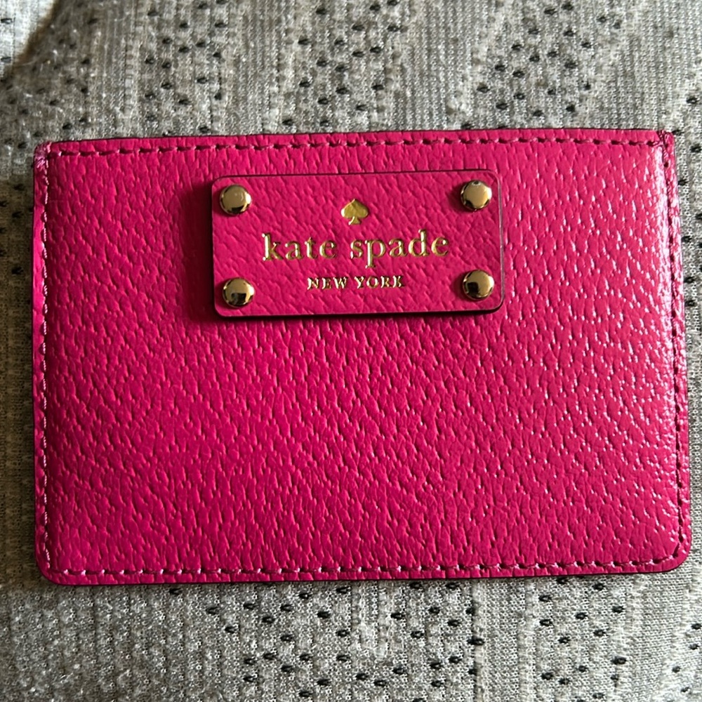 Hot pink Kate Spade credit card wallet